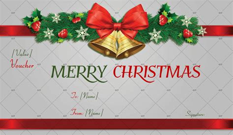 Jingle Bells Christmas Gift Certificate Template (Word, #478R) – Doc Formats | Gift card ...