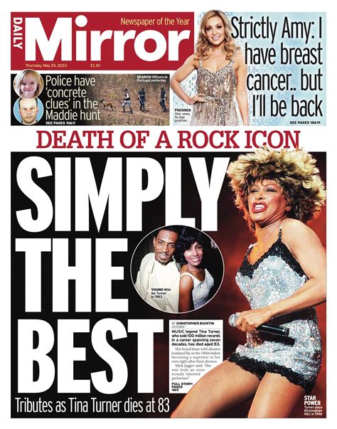 Daily Mirror Front Page 25th of May 2023 - Tomorrow's Papers Today!