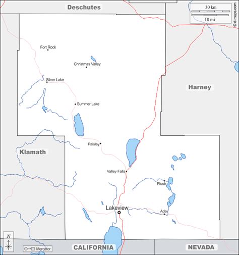 Lake County Oregon Map - Osiris New Dawn Map