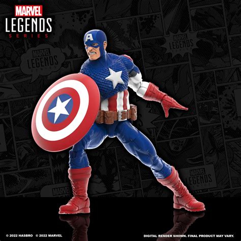 Marvel Legends Series Ultimate Captain America Classic Comic Action Fi ...