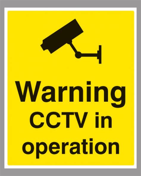 Warning CCTV In Operation On Sign Rigid PVC | From Aspli Safety