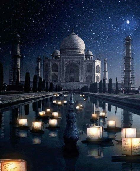 Taj Mahal at night | Taj mahal, Taj mahal india, Wonders of the world