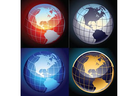 Free set of vector globes - Download Free Vector Art, Stock Graphics & Images