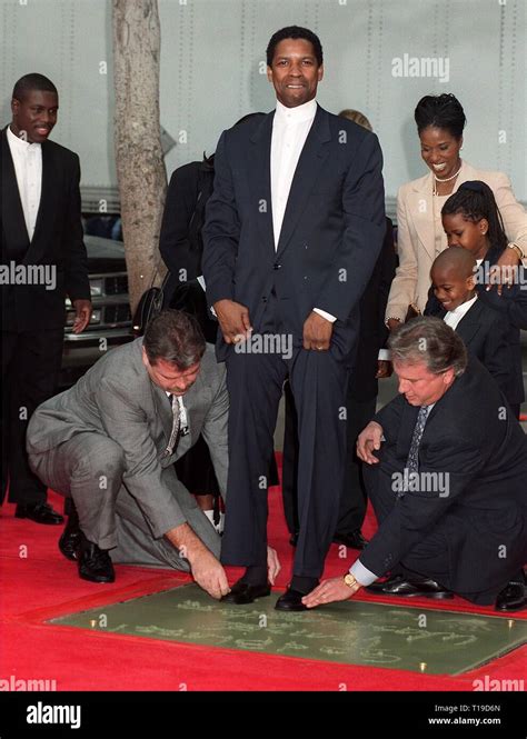 LOS ANGELES, CA - January 15, 1998: Actor DENZEL WASHINGTON leaving his ...