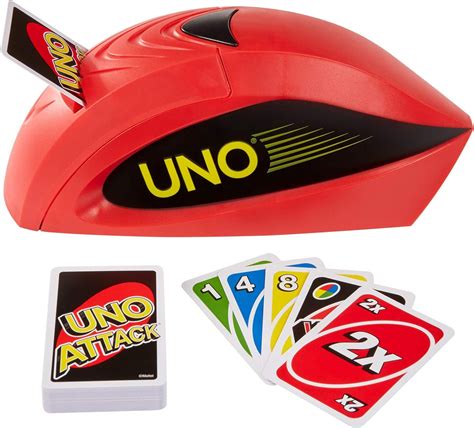 Buy UNO ATTACK! Card Game with Random Shooter for 2 ro 10 Players Ages ...