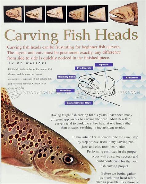 Carving Fish Heads - Wood Carving Patterns • WoodArchivist