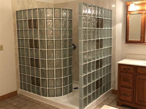 Glass Block showers, glass block shower kits