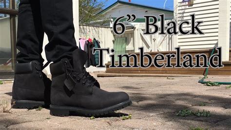 Timberland | 6 inch Premium Boot | Black on Black | On Feet with a ...