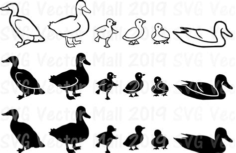 Duck SVG Duck Clipart Ducklings Bird Svg Baby Ducks Duck - Etsy | Duck ...