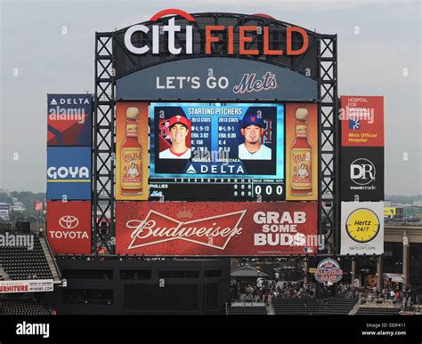 Daisuke Matsuzaka (Mets), AUGUST 28, 2013 - MLB : The scoreboard shows ...