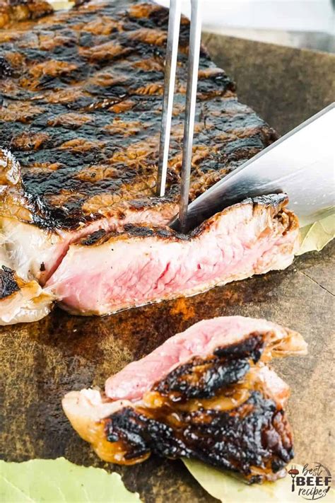 Grilled New York Strip Steak with Asian Marinade - Best Beef Recipes