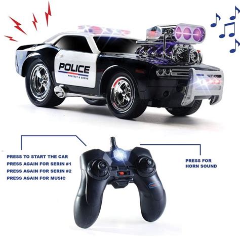 Prextex RC Police Car Remote Control Police Car RC Toys Radio Control ...