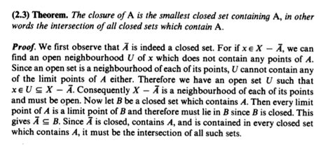 proof explanation - General Point set Topology: The Closure of a set is Closed - Mathematics ...