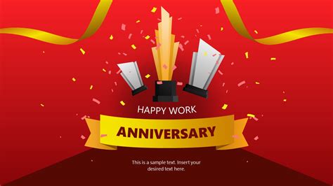 Happy Work Anniversary Template for PowerPoint