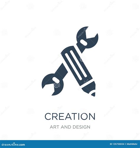 Creation Icon in Trendy Design Style. Creation Icon Isolated on White ...