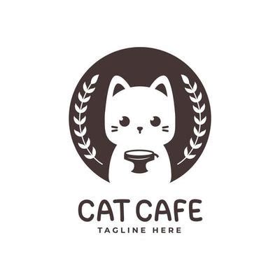 Cat Cafe Logo Vector Art, Icons, and Graphics for Free Download