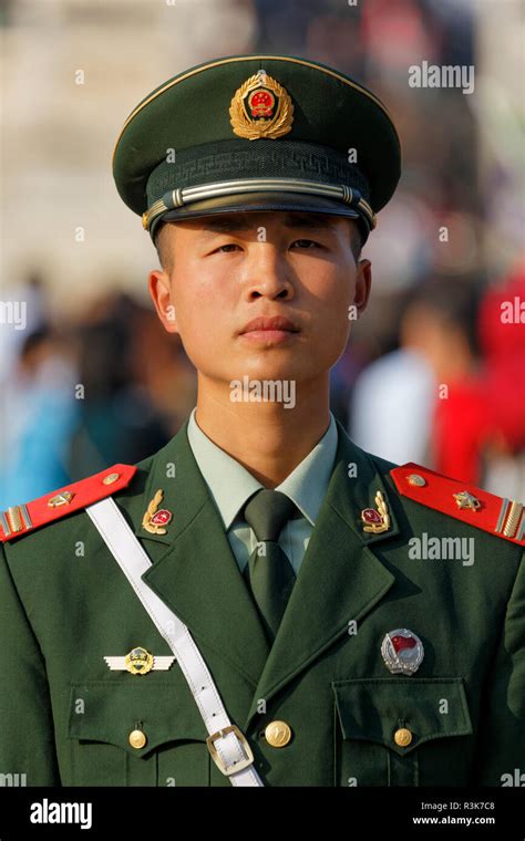 Chinese policeman in uniform, Forbidden City, Beijing Stock Photo - Alamy