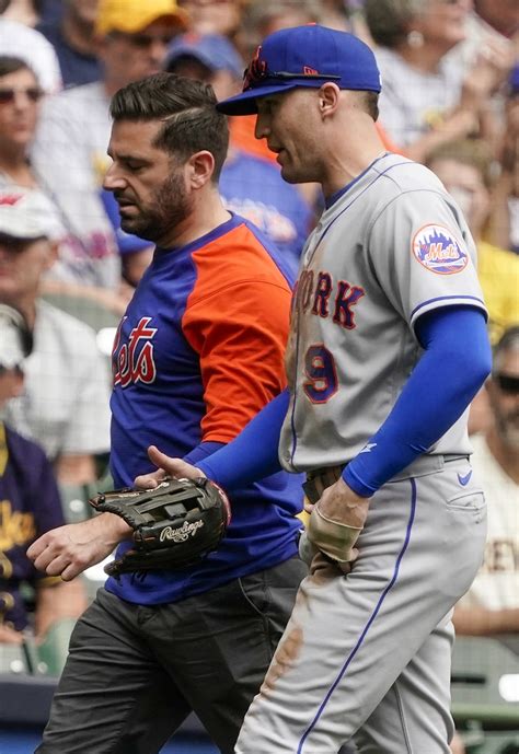 Brandon Nimmo leaves Mets vs. Brewers with quad injury