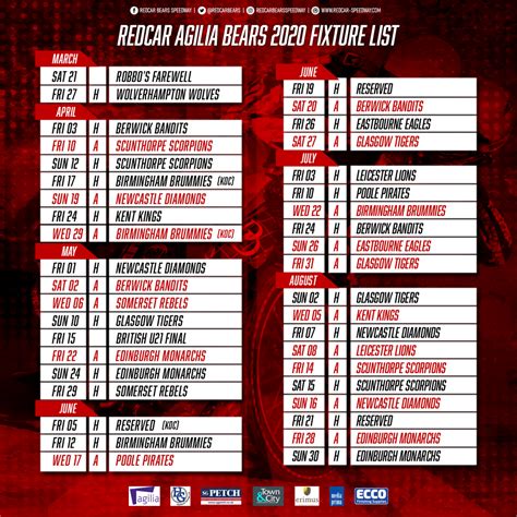 2020 Fixtures Out!