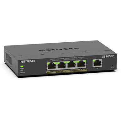 Netgear 5-Port Gigabit Ethernet SOHO Smart Managed Plus PoE Switch with ...