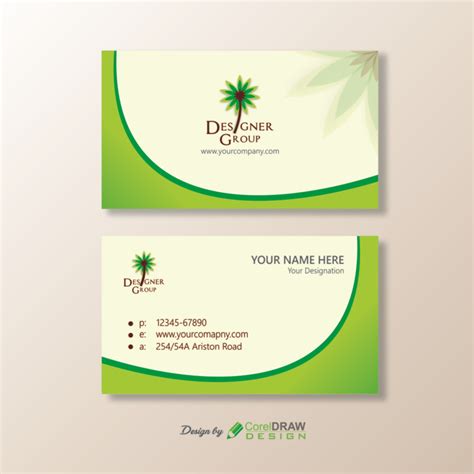Download vector-green-simple-business-card-design | CorelDraw Design (Download Free CDR, Vector ...