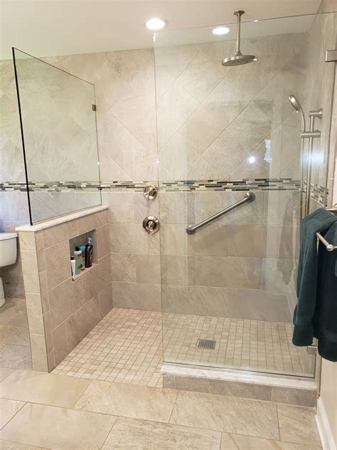 Gorgeous 72" x 42" Curbless Shower | Restroom remodel, Bathroom redesign, Accessible bathroom design