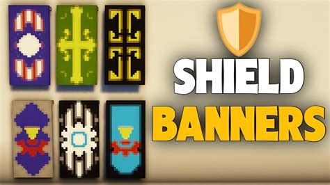 Minecraft : Shield Banners Design Tutorial | TadCreeper - YouTube