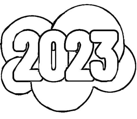 2023 coloring page - Download, Print or Color Online for Free