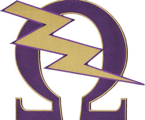 Omega Psi Phi Que Lightning Bolt Iron-On Patch [Purple - 10.5"] > Product Details | Omega psi ...