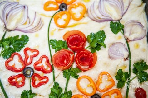 How To Make Focaccia Bread Art With Vegetables + Herbs – Sugar Geek Show