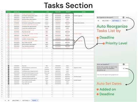 Task Tracker Google Sheet Template - Etsy