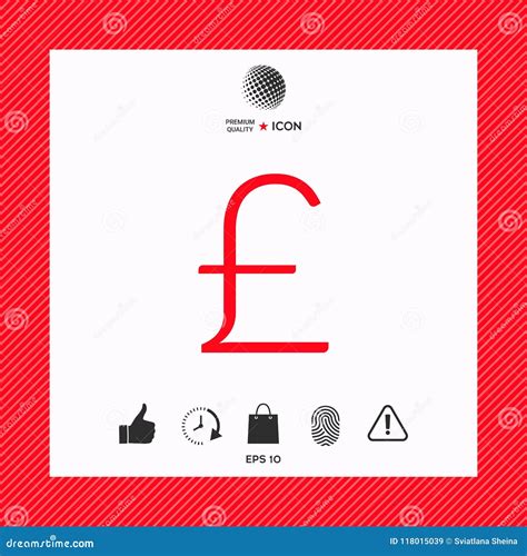 Sterling symbol icon stock vector. Illustration of icon - 118015039