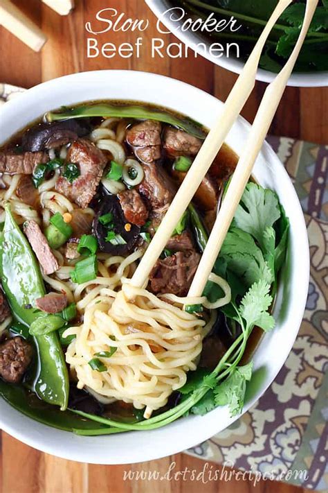 Slow Cooker Beef Ramen | Let's Dish Recipes