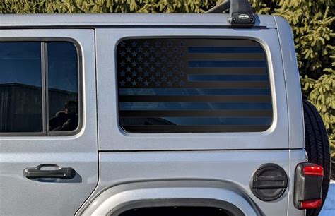 USA American Flag Rear Window Decal- Fits Jeep Wrangler JL – L&B Designworks