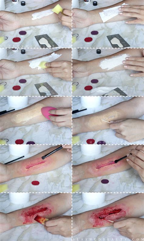 How to Create a Fake Wound for Halloween | Slashed Beauty