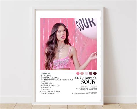 Olivia Rodrigo Poster Olivia Rodrigo Sour Music Album - Etsy UK