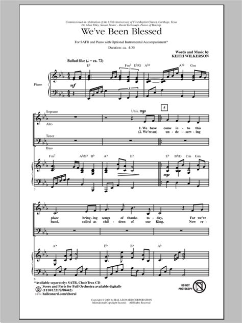 We've Been Blessed Sheet Music | Keith Wilkerson | SATB Choir