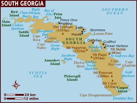 Map of South Georgia