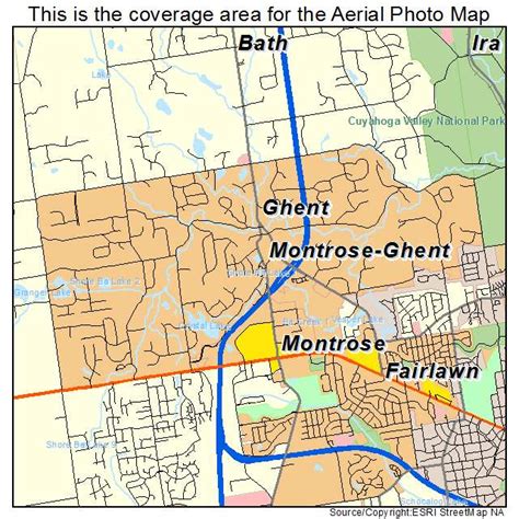 Aerial Photography Map of Montrose Ghent, OH Ohio