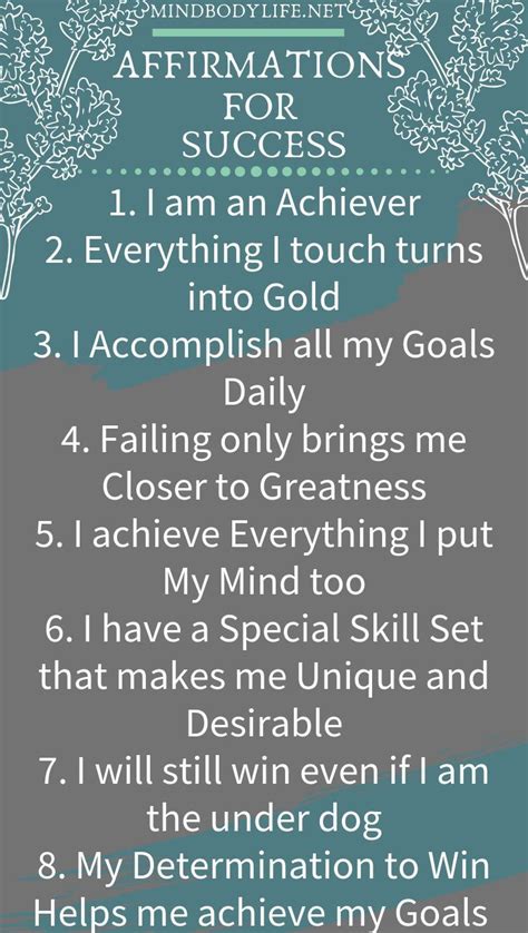 Affirmations for success – Artofit