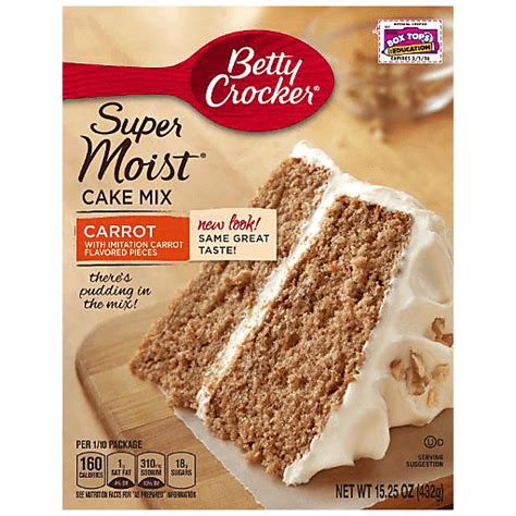 Betty Crocker Super Moist Carrot Cake Mix | Cake & Cupcake Mix ...