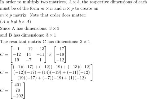 Matrix-Vector Product - Linear Algebra