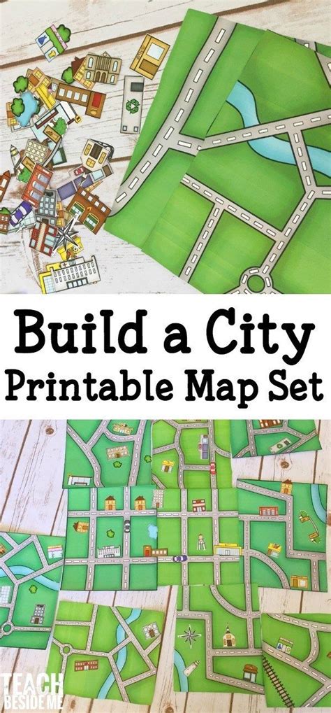 Pretend Play – Printable City Map | Geography activities, Map ...