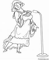 Opera Singer Coloring Page Singers Sketches  sketch template
