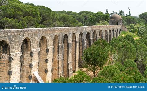 Aqueduct of Tomar Near the Templar Castle. Tomar, Portugal Stock Image ...