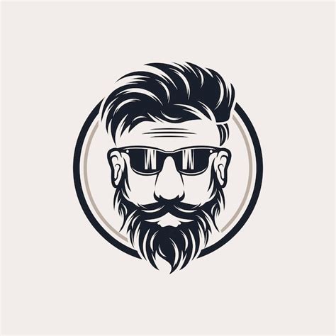 Premium Vector | Beard barber vector logo illustration