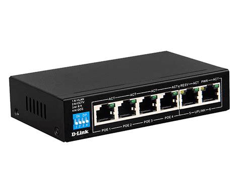 D-Link 250M 4 Port Unmanaged Fast Ethernet PoE Switch