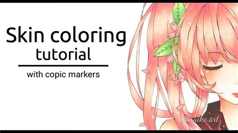 How to color anime skin with copic markers - YouTube