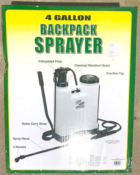 Amazon.com : 4 Gallon Backpack Sprayer with 4 Nozzles : Lawn And Garden ...