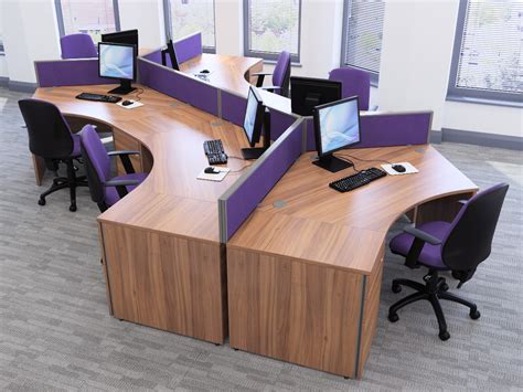 120 degree bench desk - Call Centre Furniture